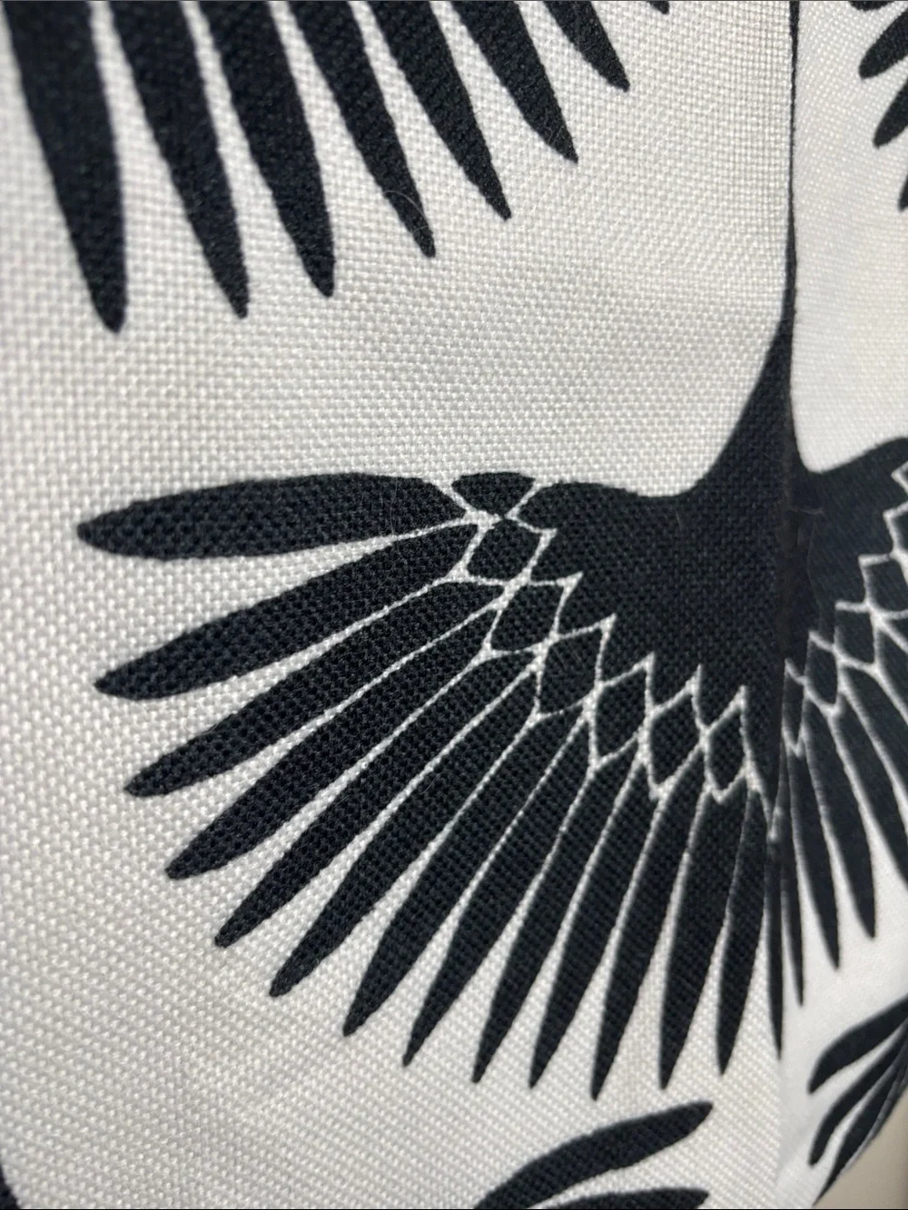 17” x 17” Crane Print Pillow Cover